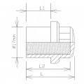 Tuercas antirrobo planas tapadas