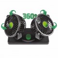 Ventilador coche doble 12V orientable