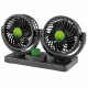 Ventilador coche doble 12V orientable