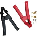 JUEGO DE 2 PINZAS DE LATON ROJO NEGRO ACODADAS
