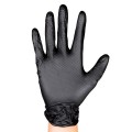 Guantes nitrilo negro textura diamante talla XL