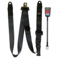 Cinturon de seguridad estático de 3 puntos homologado. Hembra semi-rígida de 45 cm.